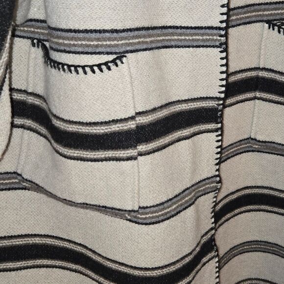 CELINE 21 SS Striped Wool Blanket Coat Vintage - Picture 5 of 16